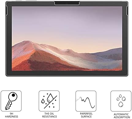 Megoo [2 חבילה] מגן מסך מט עבור Surface Pro 7 Plus/Surface Pro 7/6/5/4/3 12.3 אינץ ', תחושת נייר, אנטי-בוהק,